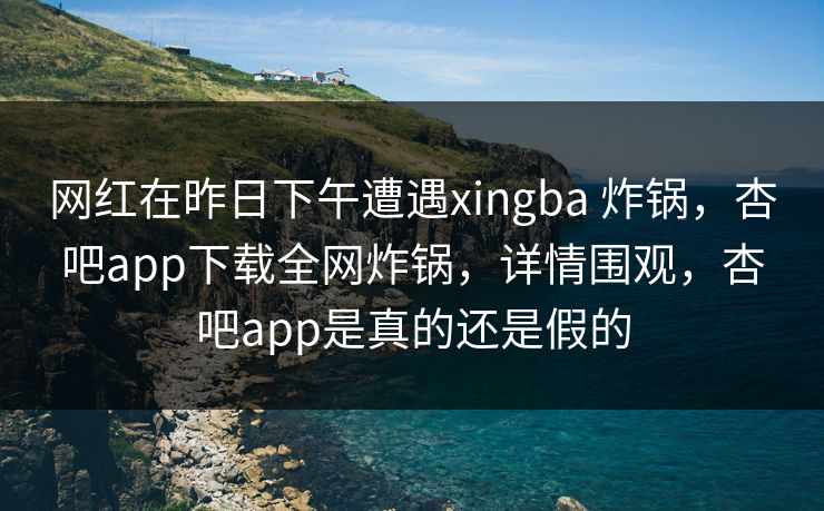 网红在昨日下午遭遇xingba 炸锅，杏吧app下载全网炸锅，详情围观，杏吧app是真的还是假的